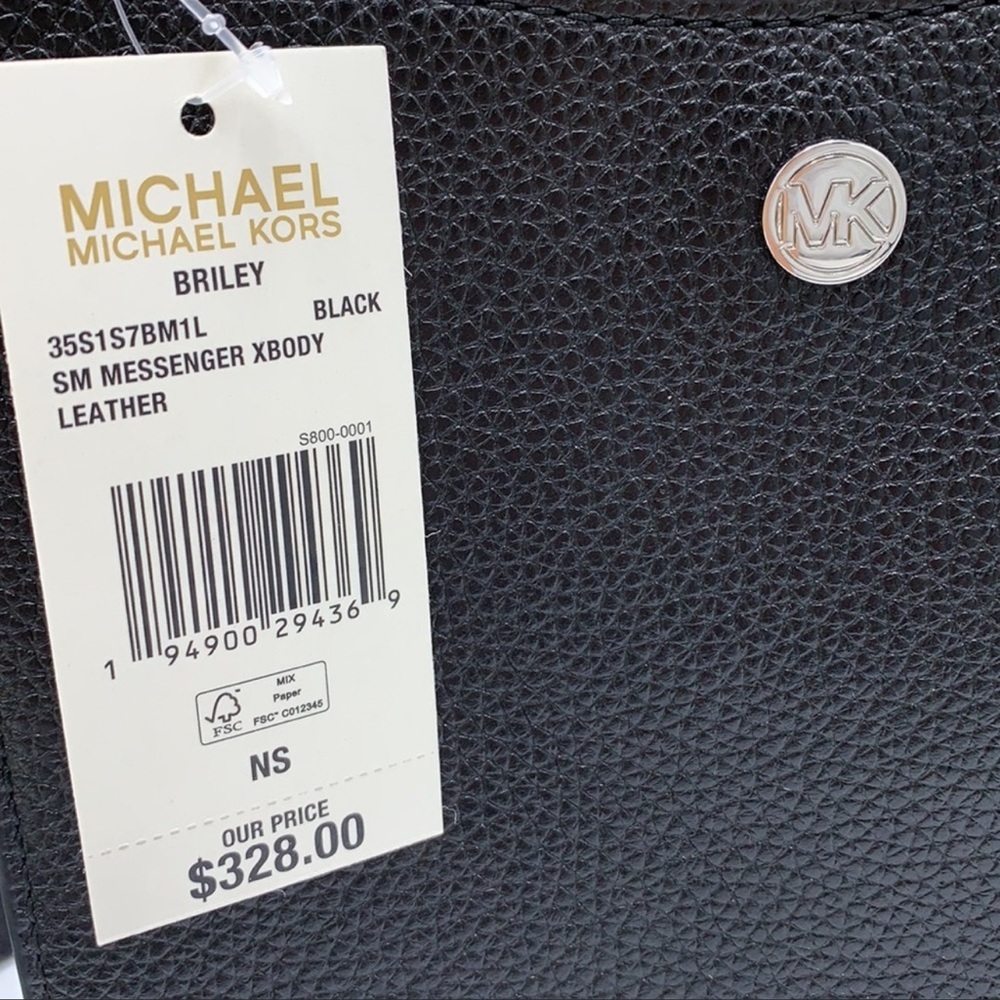 MICHAEL KORS Briley Small Pebbled Leather Messengr - Picture 4 of 15